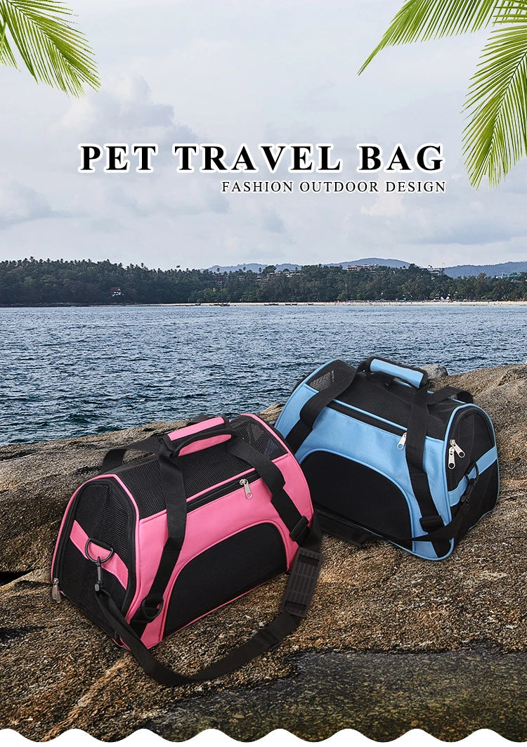 Cat Bags Portable Dog Carrier Bag Mesh Breathable Carrier Bags for Small Dogs Foldable Cats Handbag Travel Pet Bag Transport Bag