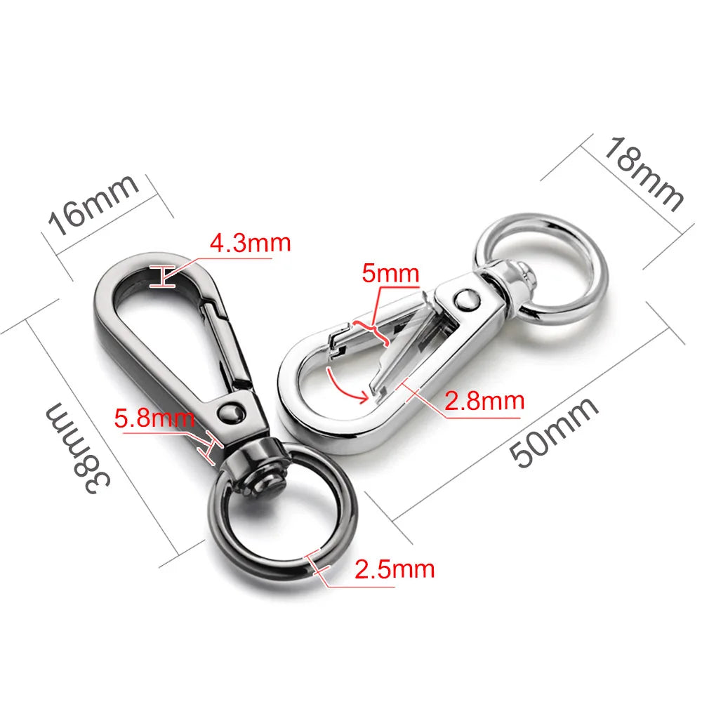 2/4/6 Pcs/Lot Swivel Loster Clasps Metal Clip Buckles Keychain O Ring Snap Hook Dog Collar Bag Handbag DIY Accessories P035