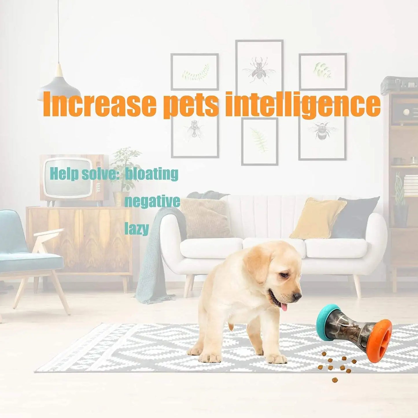 1pc Interactive Dumbbell Design Dog Toys Leaking Food Toy For Dog Slow Feeder Chew Toy Puzzle Interactive Toy 1pc Interactive Du