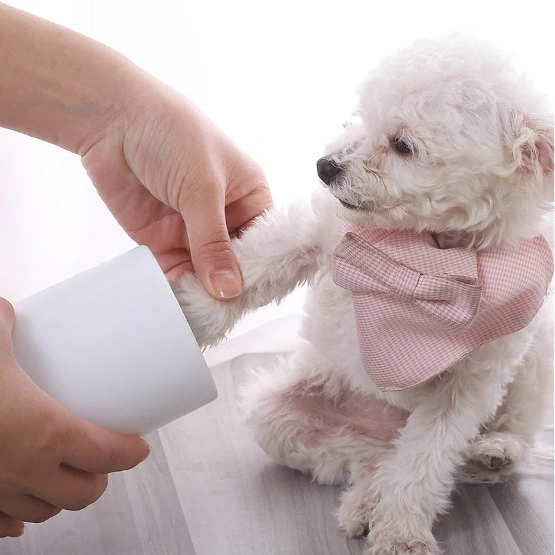 Automatic Pet Foot Washer Cup Silicone Soft Foot Cup Cat Foot Cleaning Bucket Dog Paw Cleaner Cup Manual Quick Feet Wash Cleaner