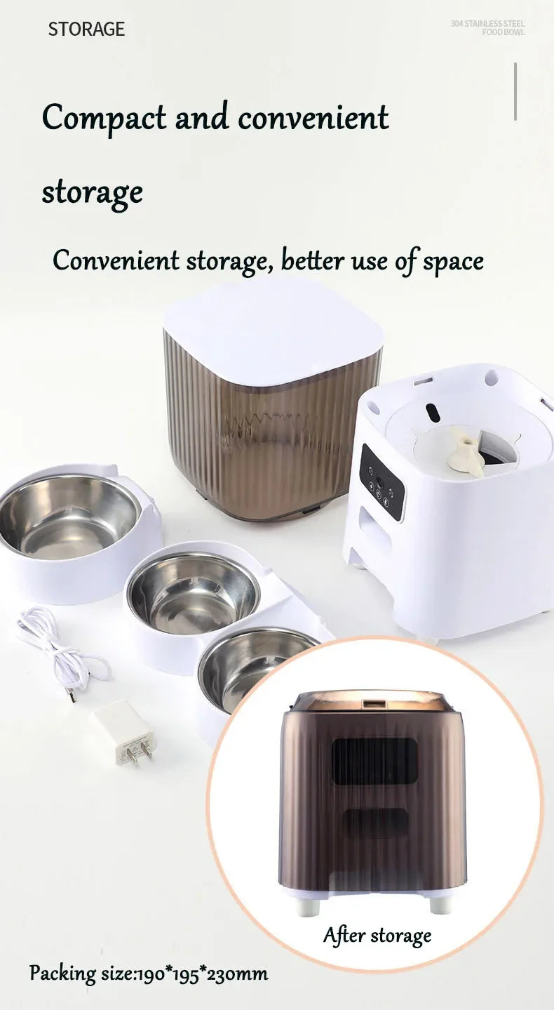 5L Automatic Feeder Cats WiFi with Camera HD Smart Interactive Pet Food Dispenser Timer Stainless Steel Bowl Auto Dog Feeder