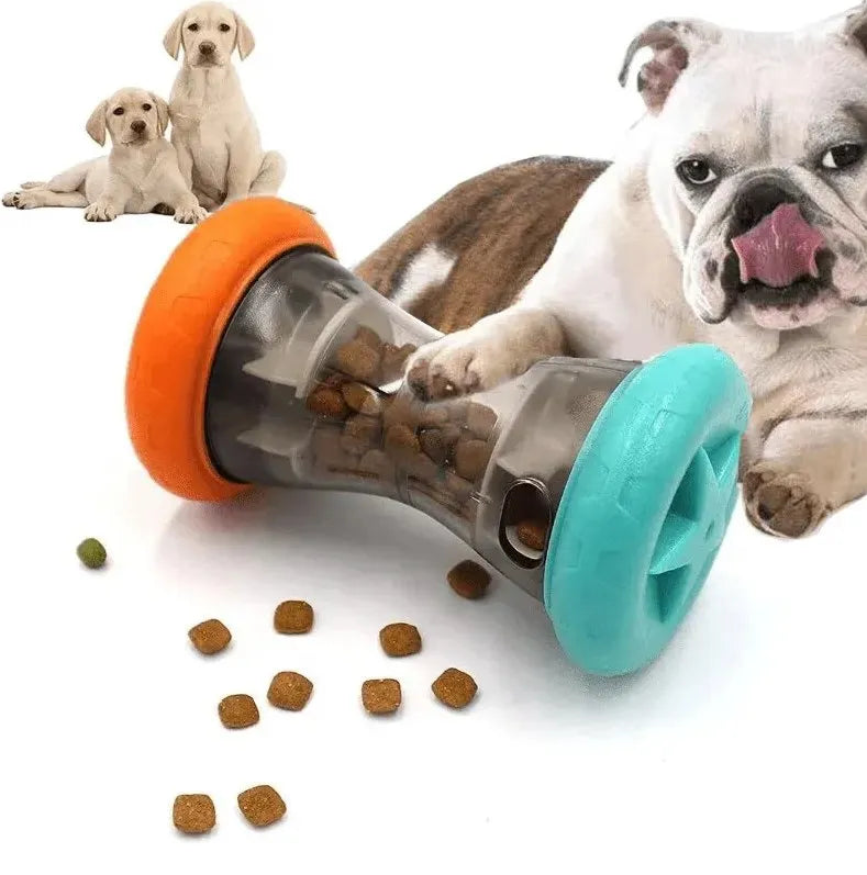 1pc Interactive Dumbbell Design Dog Toys Leaking Food Toy For Dog Slow Feeder Chew Toy Puzzle Interactive Toy 1pc Interactive Du